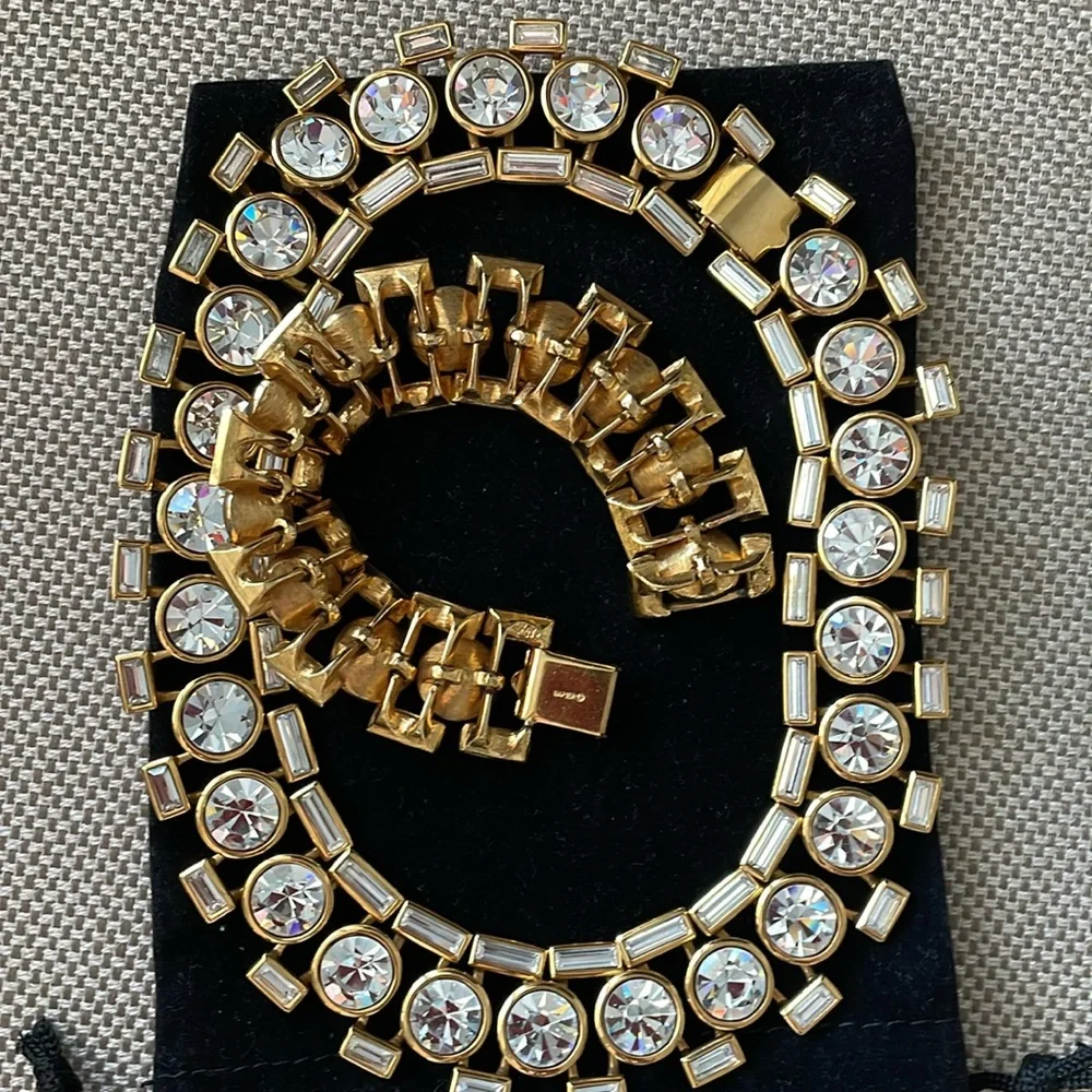 NAPIER Runway Necklace & matching bracelet goldplated Hollywood Collection rare - Picture 7 of 9